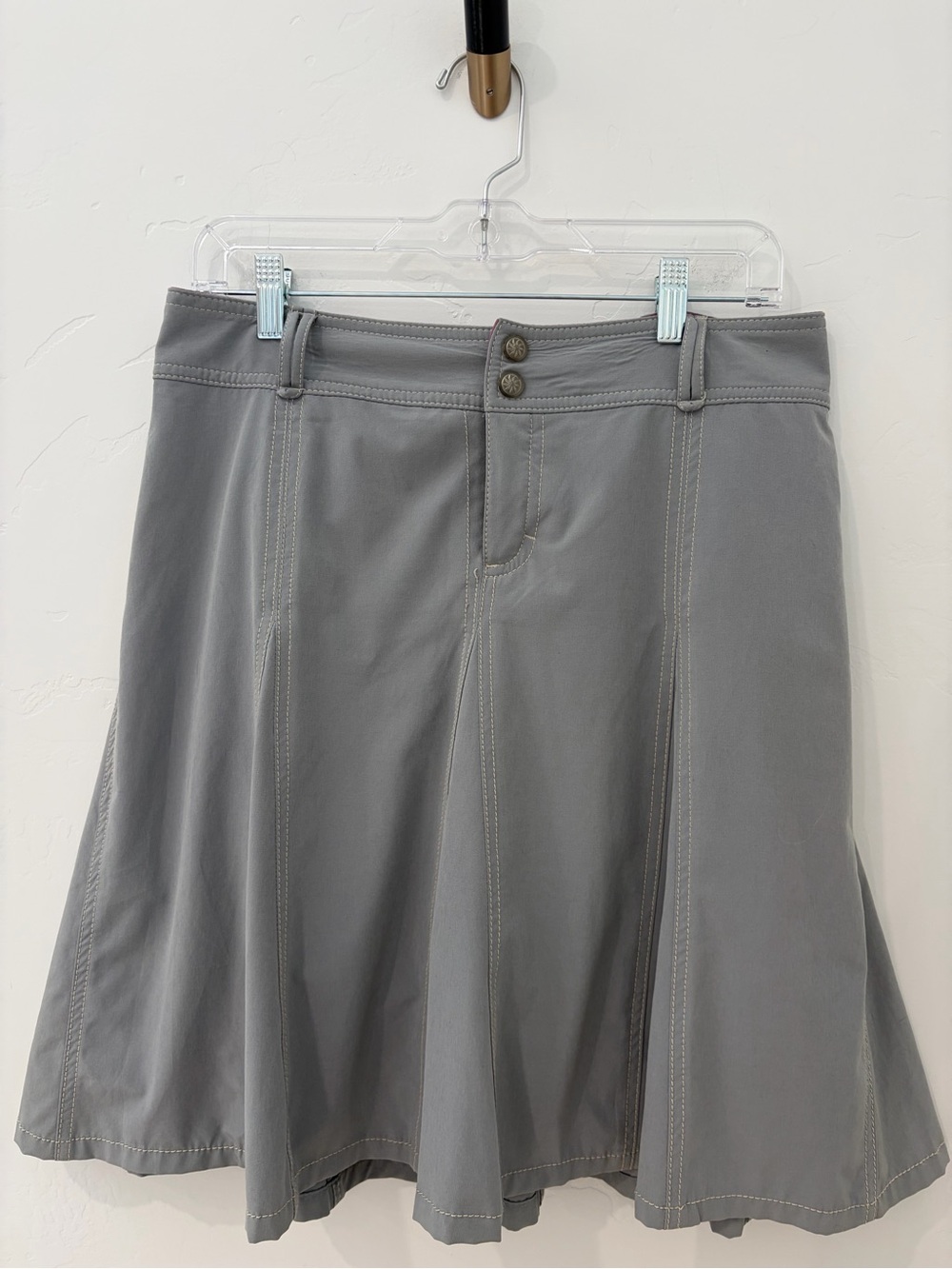Athleta Gray Athletic Golf Tennis Skort Built-In Shorts Size 10
